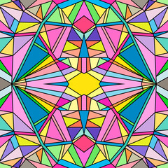 Cybernetic Symmetry: A Futuristic Geometric Abstract Background for Modern Design