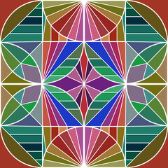 Cybernetic Symmetry: A Futuristic Geometric Abstract Background for Modern Design