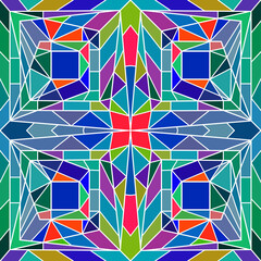 Cybernetic Symmetry: A Futuristic Geometric Abstract Background for Modern Design