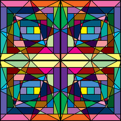 Cybernetic Symmetry: A Futuristic Geometric Abstract Background for Modern Design