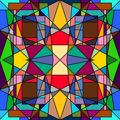 Cybernetic Symmetry: A Futuristic Geometric Abstract Background for Modern Design