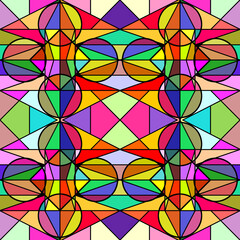 Cybernetic Symmetry: A Futuristic Geometric Abstract Background for Modern Design