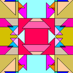 Cybernetic Symmetry: A Futuristic Geometric Abstract Background for Modern Design