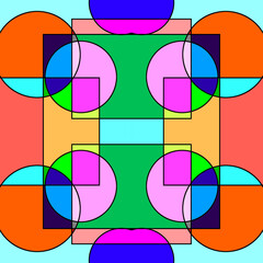 Cybernetic Symmetry: A Futuristic Geometric Abstract Background for Modern Design