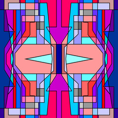 Cybernetic Symmetry: A Futuristic Geometric Abstract Background for Modern Design