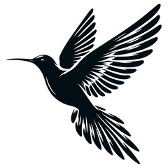 Fototapeta premium Flying bird silhouette vector image