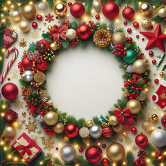 New Year and Christmas Decoration Graphic with Space for Your Message