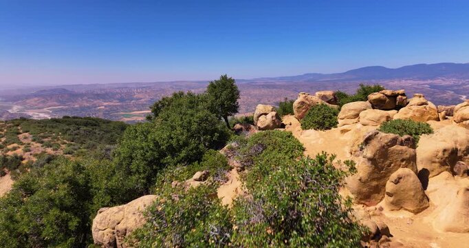 Aerial Drone Cuyama Valley Reyes Peak California 