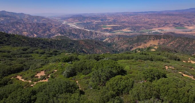 California Cuyama Valley Wild Landscape Aerial Video