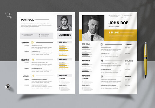 Professional Two Style Resume Layout