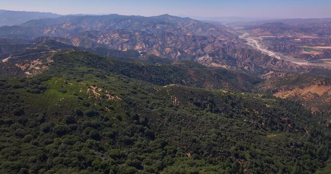 Aerial Drone Matilija Wilderness Los Padres National Forest