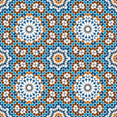 Seamless arabic geometric ornament based on traditional arabic art. Arabian tile.	
