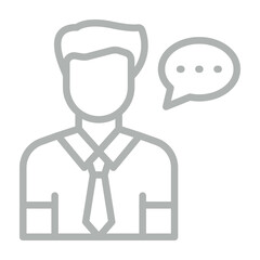 Consultant Vector Line Grey Icon Design