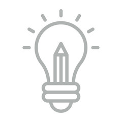 Idea Vector Line Grey Icon Design