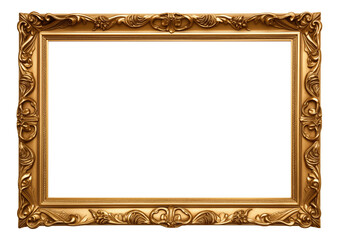 antique gold frame isolated