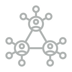 Networking Vector Line Grey Icon Design