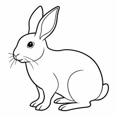 Adorable Rabbit Vector Illustration - Cartoon, Clipart, and Line Art Design