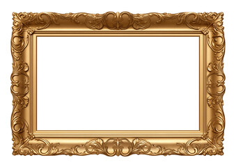 antique gold frame isolated