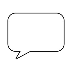 Chat message template. Rectangular text frame bubble