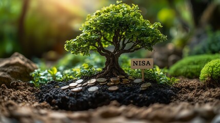 資産形成と資産運用のイメージ画像 NISAと株価成長