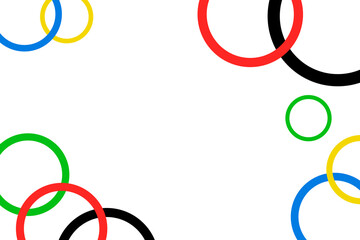 White background with colored circles.