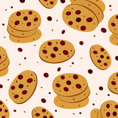 National chocolate chip cookie day. Sweet delicious pastries. Chocolate chip cookie vector illustration. Confectionery and sweet products