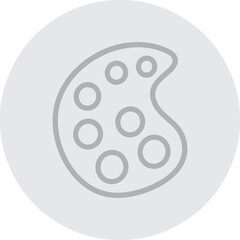 Color Palette Vector Line Grey Circle Grey