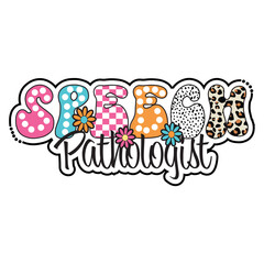 Speech Pathologist svg png, Doodle Bright, dot duo, race checkered, dalmatian dots, Speechie, Speech Language Pathologist, Leopard, polka