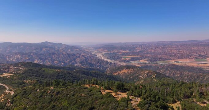 Los Padres Reyes Peak Dramatic Aerial Video 