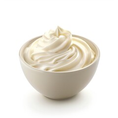 Creamy Delights A Variety of Sauces and Dips in Glass Bowls on White Background
