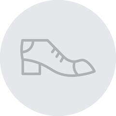 Formal Shoes Vector Line Grey Circle Grey