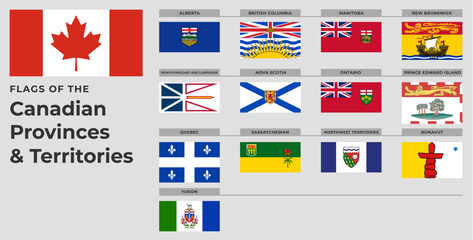 Canadian Provinces and Territories Flags