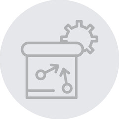 SEO Strategy Vector Line Grey Circle Grey