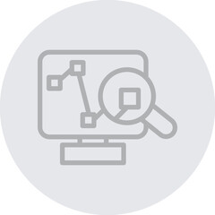 Competitor Analysis Vector Line Grey Circle Grey