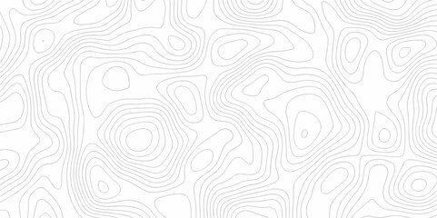 Topography wave line vector grid map. white wave line geography landscape Topo contour map on white background. Geographic landscape mountain relief diagram line wave carve pattern.