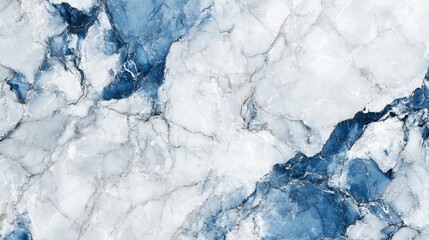 Obraz premium Marble texture background with white tones and blue veins, providing a luxurious and elegant surface detail.