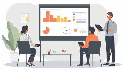 Fototapeta premium Business meeting presentation.