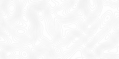 Vector drawing Topography wave line vector grid map. white wave line geography landscape Topo contour map on white background. Geographic mountain relief diagram line wave carve pattern.