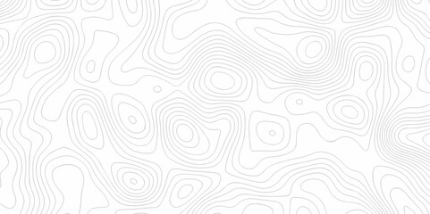 Vector drawing Topography wave line vector grid map. white wave line geography landscape Topo contour map on white background. Geographic mountain relief diagram line wave carve pattern.