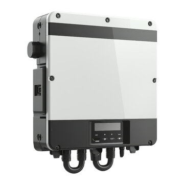 High-efficiency solar inverter for converting DC to AC energy in residential or commercial solar systems.
