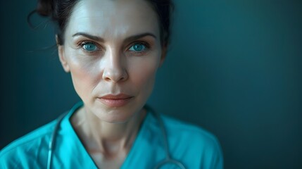 Compassionate Nurse Close-Up Capturing Strength Resilience Determination Caring Professionalism. AI Generated