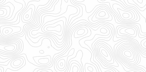 Fototapeta premium Vector drawing Topography wave line vector grid map. white wave line geography landscape Topo contour map on white background. Geographic mountain relief diagram line wave carve pattern.