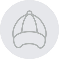 cap Vector Line Grey Circle Grey