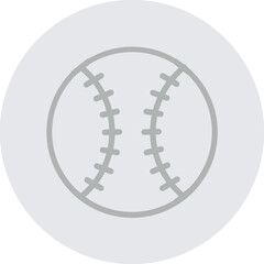 baseball Vector Line Grey Circle Grey