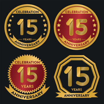 Celebration 15 Year Anniversary - Gold Seals, 4 Variations, Ruby and Transparent Seals.