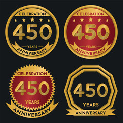 Celebration 450 Year Anniversary - Gold Seals, 4 Variations, Ruby and Transparent Seals.
