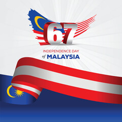Happy Malaysia Independence Day August 31th Celebration Vector Design Illustration. Template for Poster, Banner, Advertising, Greeting Card or Print Design Element
