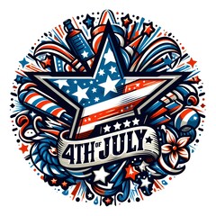 Fourth of July Starburst Design
