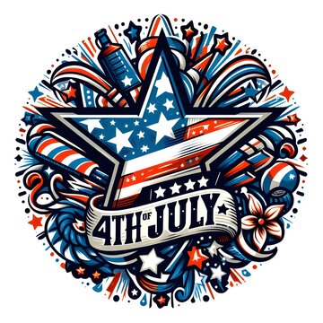 Fourth of July Starburst Design