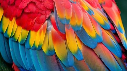 Obraz premium Vibrant plumage of a macaw
